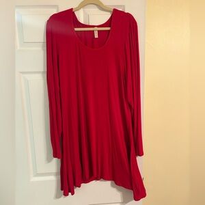 Seven7 Vibrant Red Tunic Top